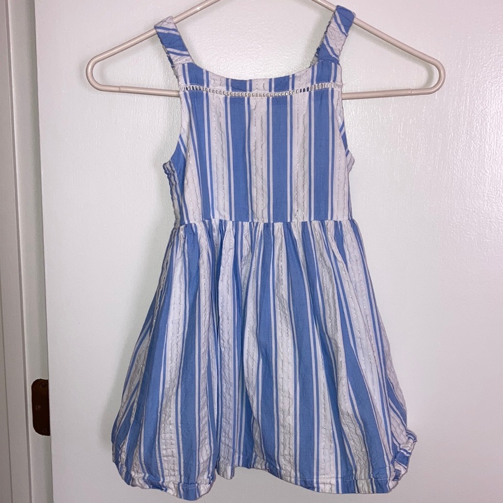 Tahari, blue and white striped girls, size 5 dress